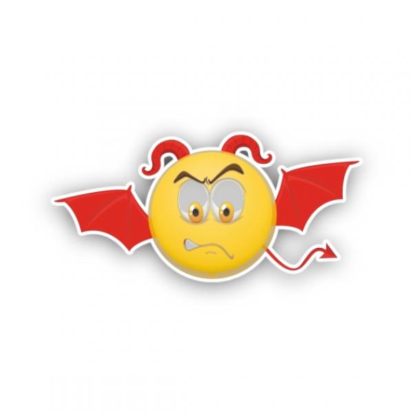 Premium Aufkleber Sticker - ANGRY SMILY